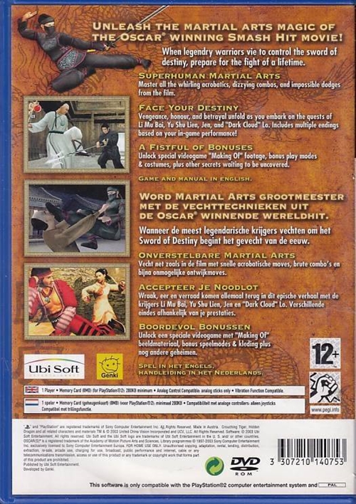 Crouching Tiger Hidden Dragon - PS2 (B Grade) (Genbrug)